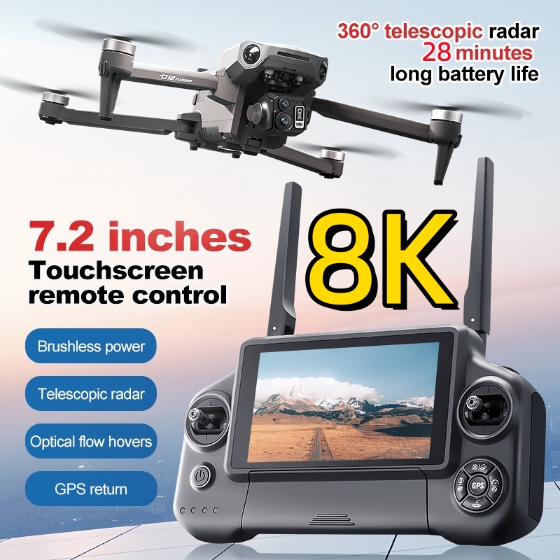 Drone Aerial Photography - Квадрокоптер 8K с 3-осевым подвесом, бесщеточным
