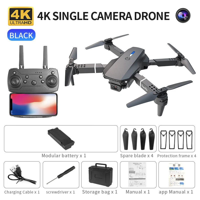 Drone Aerial Photography - E88 ProИнтеллектуальный складной дрон поддерживает переключение